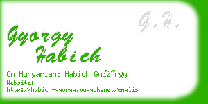 gyorgy habich business card